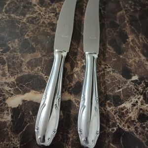 Vintage P. Rud Urban Solingen  Foche Flatware Set Of 2 Dinner Knives